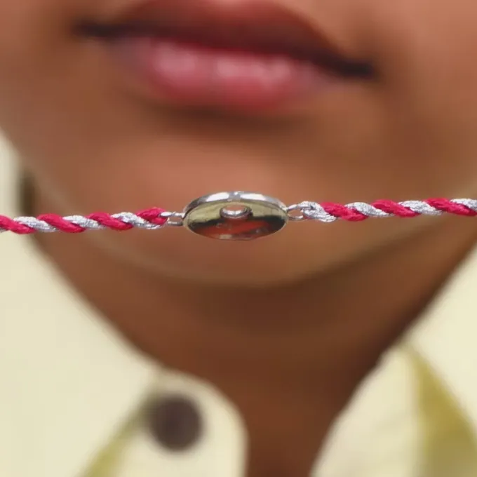 Silver Donut Life Rakhi for Kids