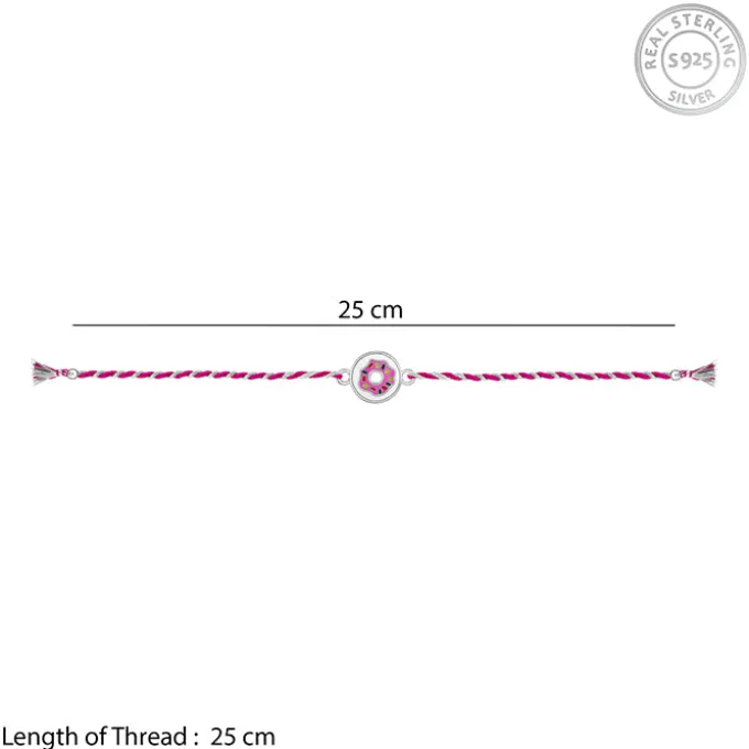 Silver Donut Life Rakhi for Kids