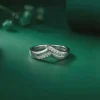 Silver Double Chevron Ring (Size 12)