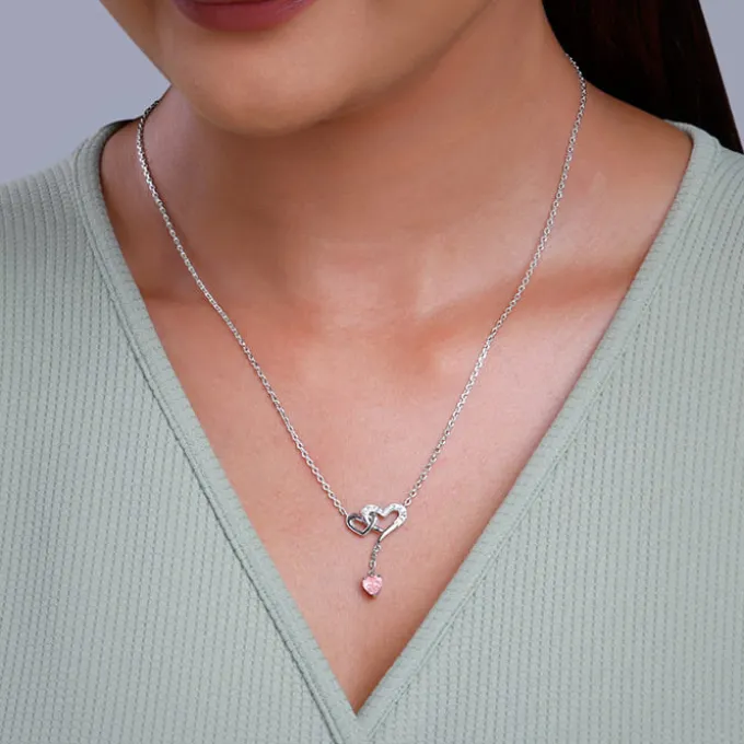 Silver Double Love Necklace