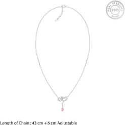 Silver Double Love Necklace