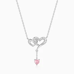 Silver Double Love Necklace