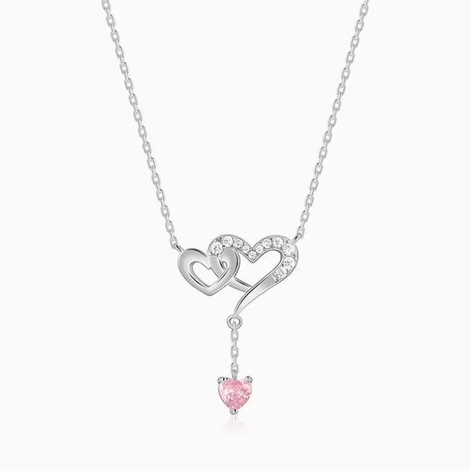 Silver Double Love Necklace