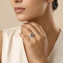 Silver Double Row Pave Ring