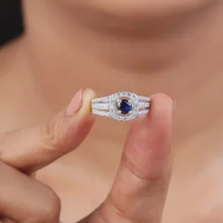 Silver Double Row Pave Ring
