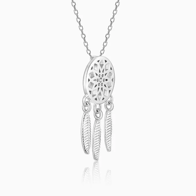 Silver Dreamcatcher Necklace
