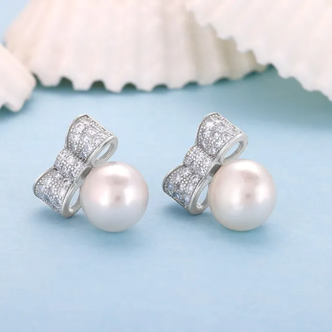Silver Dreamy Pearls Earrings