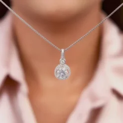 Silver Drizzle Drop Pendant with Box Chain