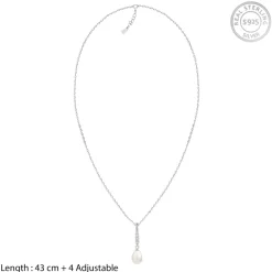 Silver Drops of Pearls Set
