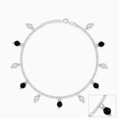 Silver Dua Kids Anklet Pair