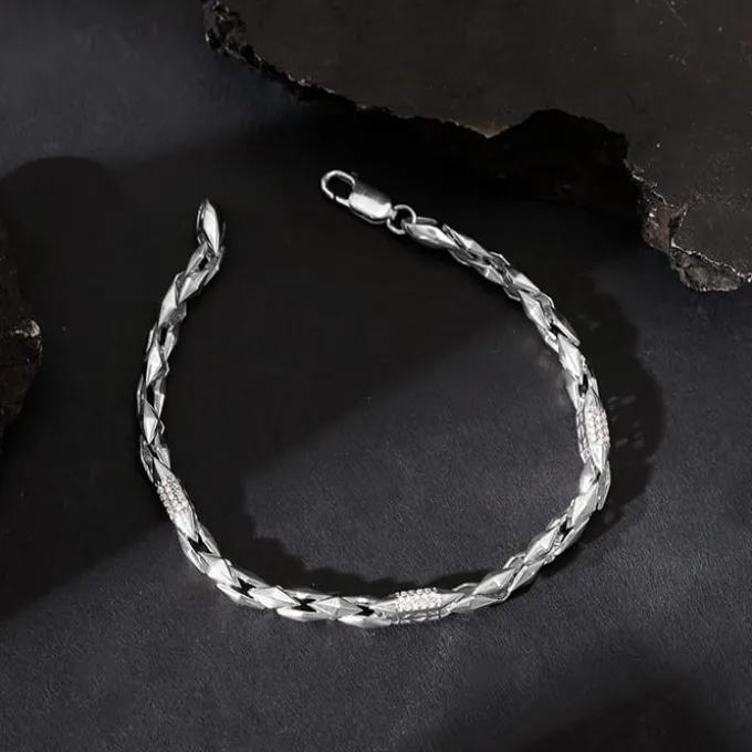 Silver Dude's Delight Bracelet For Him