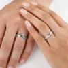 Silver Duo Couple Bands
