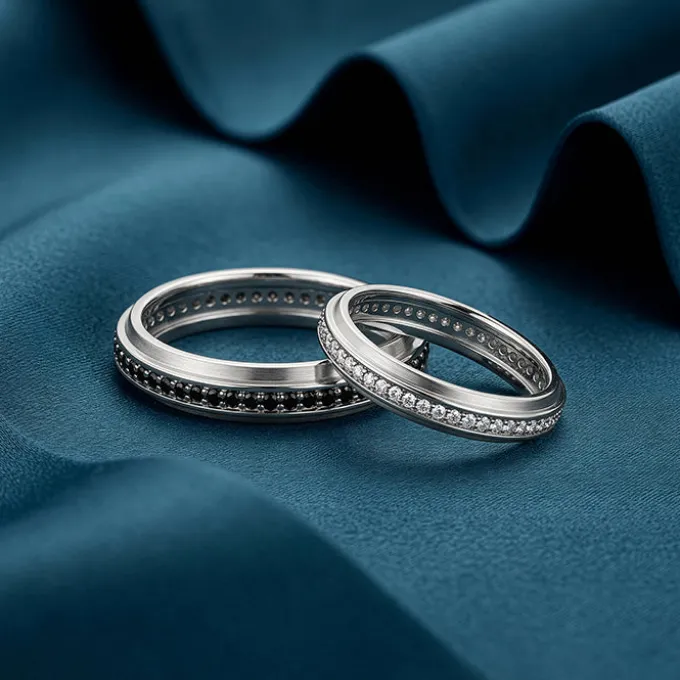 Silver Duo Couple Bands
