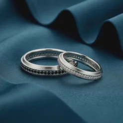 Silver Duo Couple Bands