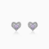 Silver Echo of Love Studs