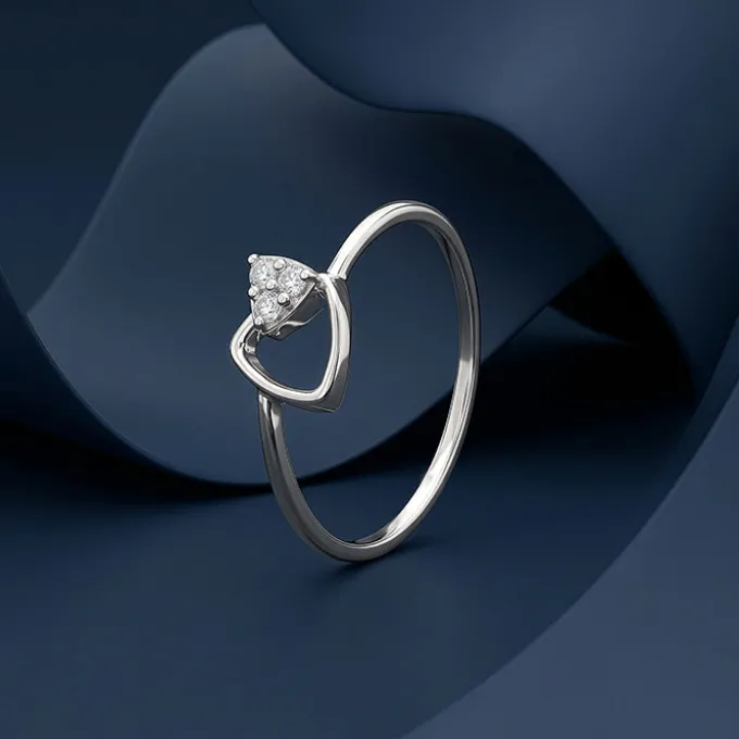 Silver Edge Gleam Ring (Size 12)