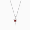 Silver Eesha Pendant With Link Chain