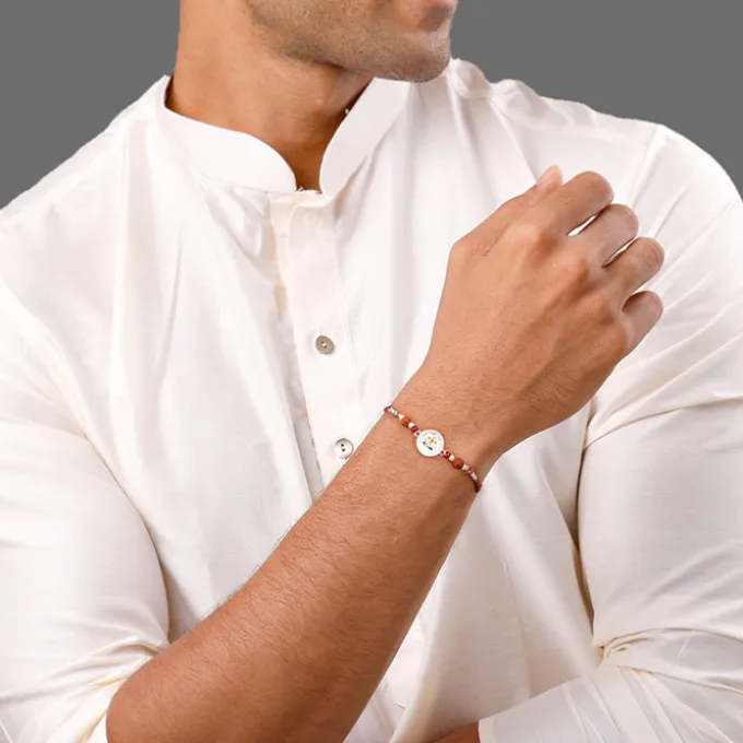 Silver Ekadanta Rakhi Combo (Set of 3)