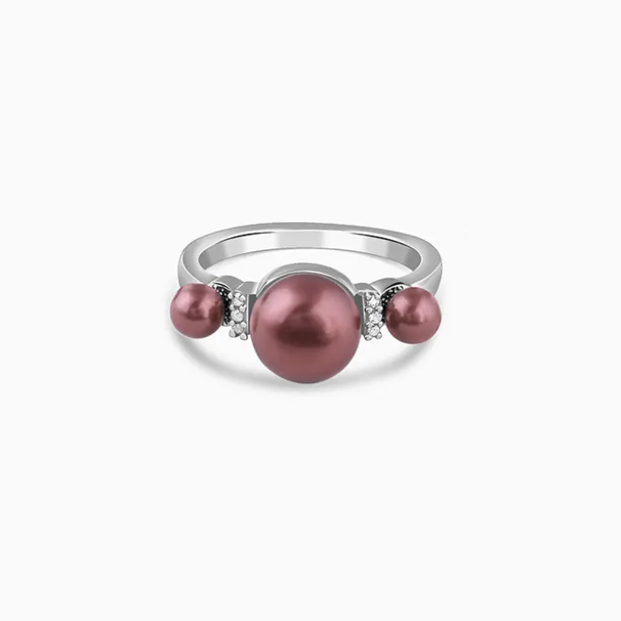 Silver Eleanor Pearl Ring (Size 12)