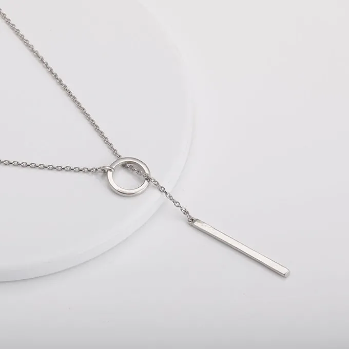 Silver Elegance Over All Pendant With Link Chain