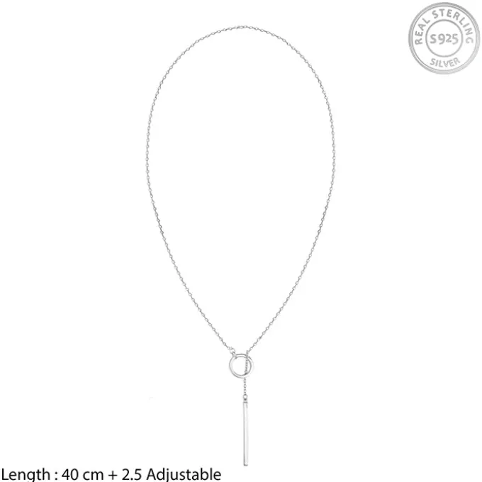 Silver Elegance Over All Pendant With Link Chain