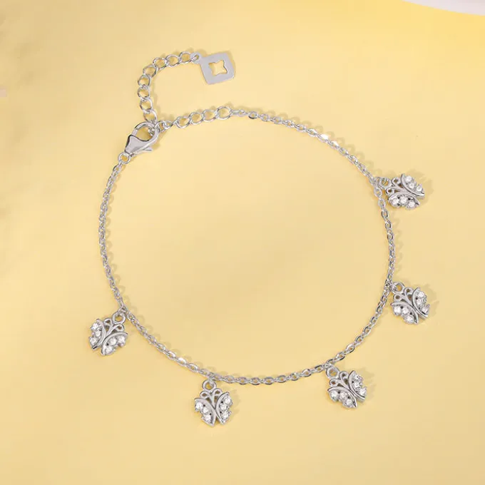 Silver Elegant Butterfly Bracelet