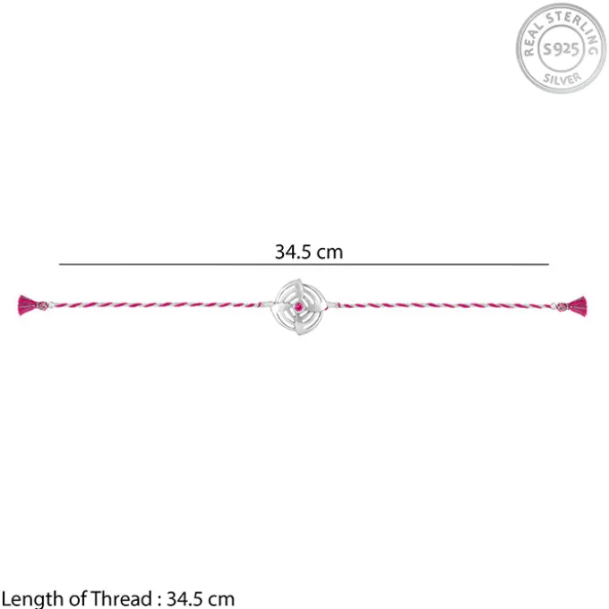 Silver Elegant Circle Rakhi