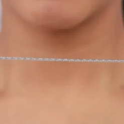 Silver Elongated Box Chain