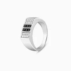 Silver Eminent Glow Ring For Him