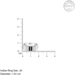 Silver Eminent Glow Ring For Him