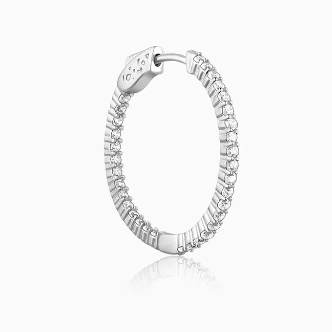 Silver Enchanted Radiance Hoops
