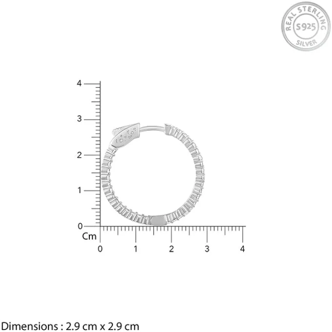 Silver Enchanted Radiance Hoops