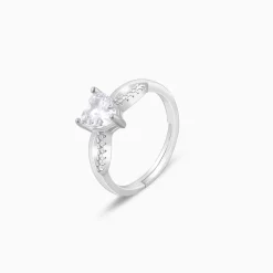 Silver Endless Heart Ring