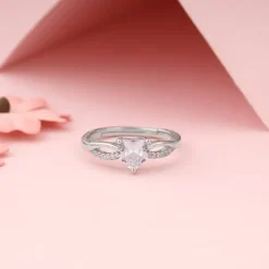Silver Endless Heart Ring