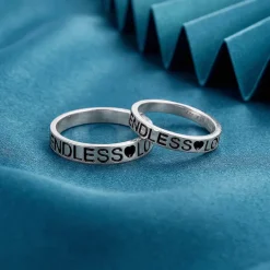 Silver Endless Love Couple Rings