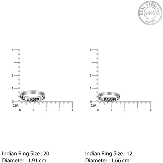 Silver Endless Love Couple Rings