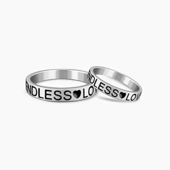 Silver Endless Love Couple Rings