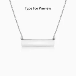 Silver Engraved Pendant with Box Chain