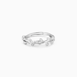 Silver Entwined in Love Ring