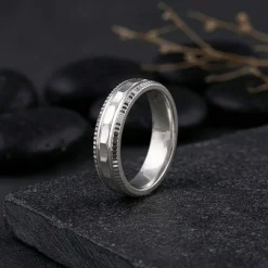 Silver Eterna Edge Band For Him
