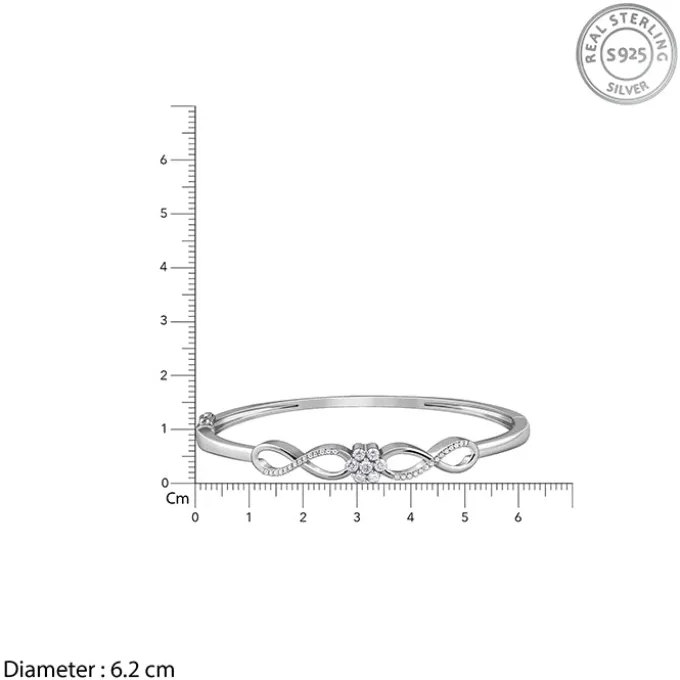 Silver Eternal Bloom Cuff Bracelet
