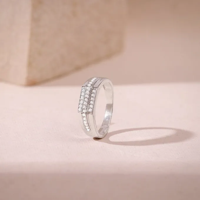 Silver Eternal Path Ring For Him