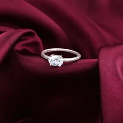 Silver Ethereal Solitaire Ring