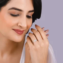 Silver Ethereal Solitaire Ring