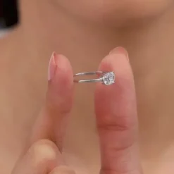 Silver Ethereal Solitaire Ring