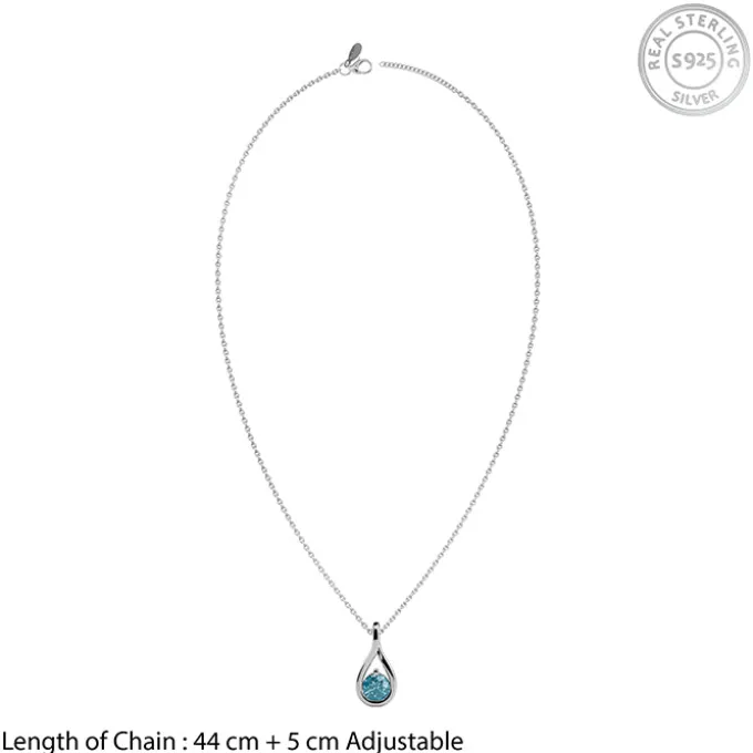 Silver Euanthe Pendant with Link Chain