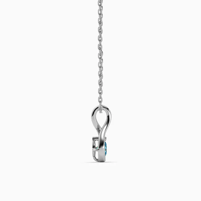 Silver Euanthe Pendant with Link Chain