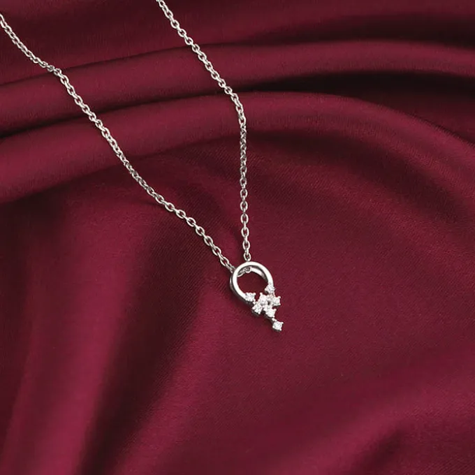 Silver Euphoria Pendant With Link Chain