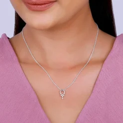 Silver Euphoria Pendant With Link Chain
