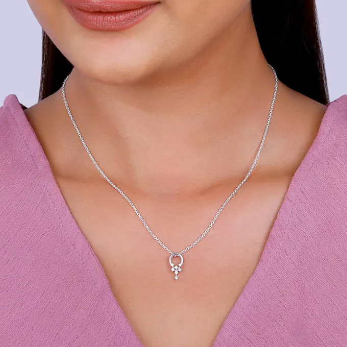 Silver Euphoria Pendant With Link Chain